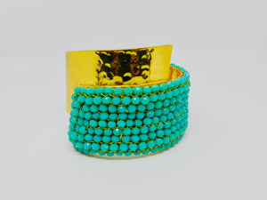 Turquoise Blue Beaded Bracelet