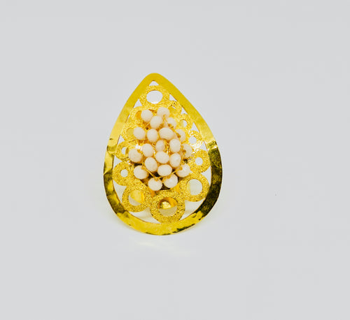 Gold Pear Shape Ring