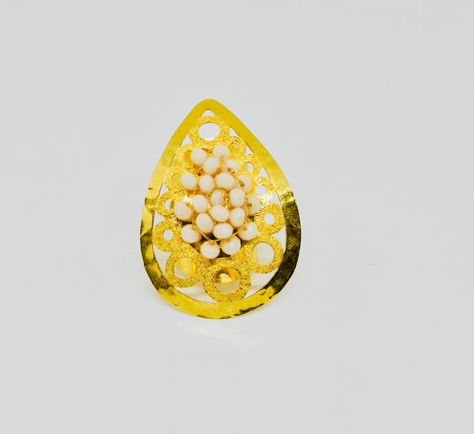 Gold Pear Shape Ring