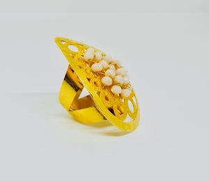 Gold Pear Shape Ring